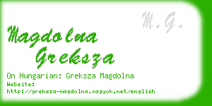 magdolna greksza business card